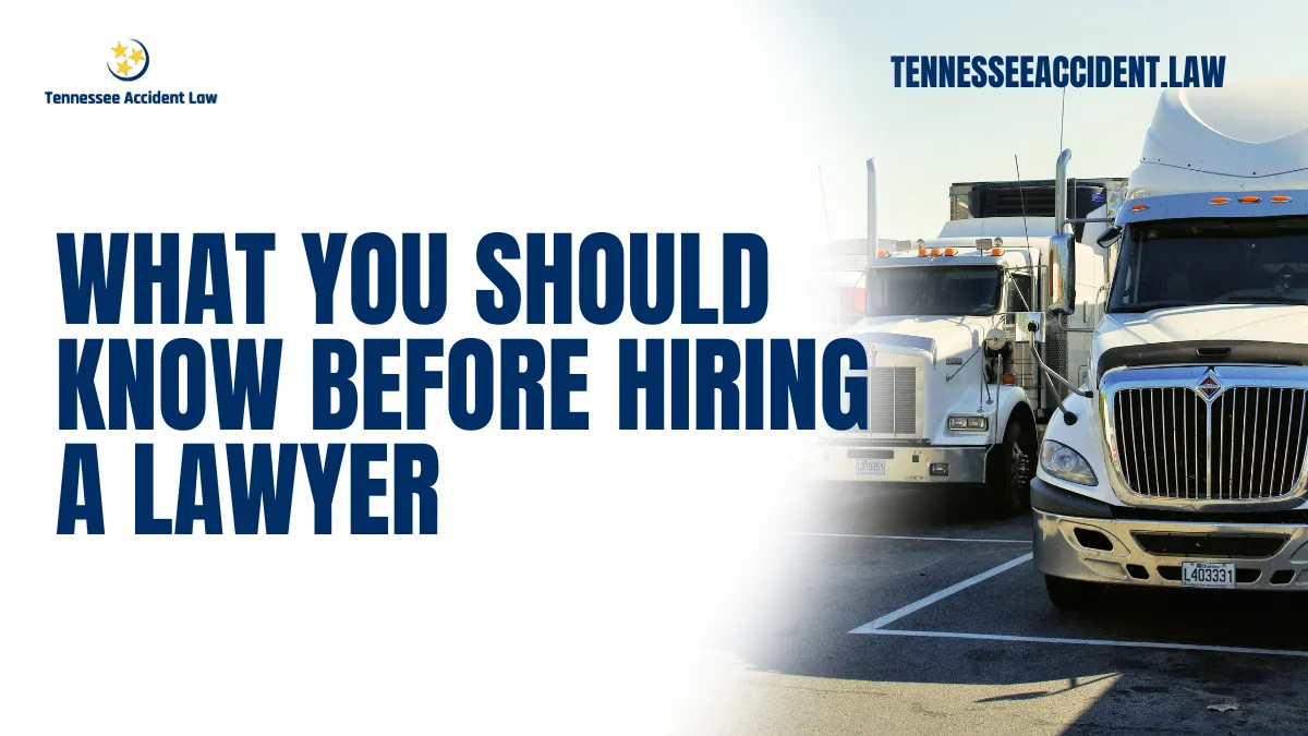 Truck accidents often result in catastrophic injuries and significant property damage. Navigating the aftermath of such an incident requires expert legal guidance to ensure you receive the compensation you deserve. Hiring a personal injury lawyer for truck accidents is crucial for individuals involved in these types of accidents, as they specialize in handling the complexities that arise from these cases. At Tennessee Accident Law, we understand the intricacies of truck accident law and are committed to helping you achieve the best possible outcome.
