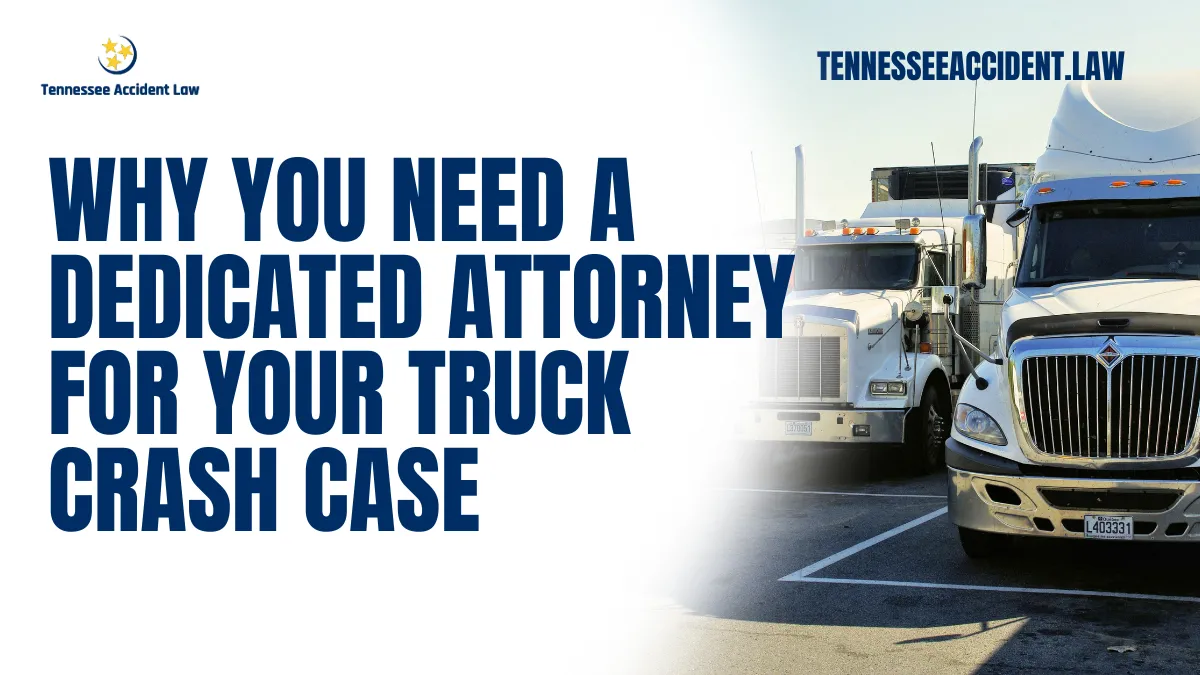 If you've been involved in a truck crash, navigating the aftermath can be complex and overwhelming. The consequences can be severe, and the legal landscape surrounding truck accidents is intricate. This is where a truck crash attorney from Tennessee Accident Law becomes essential. With their expertise and dedication, you can ensure that your case is handled effectively, allowing you to focus on recovering from your injuries.