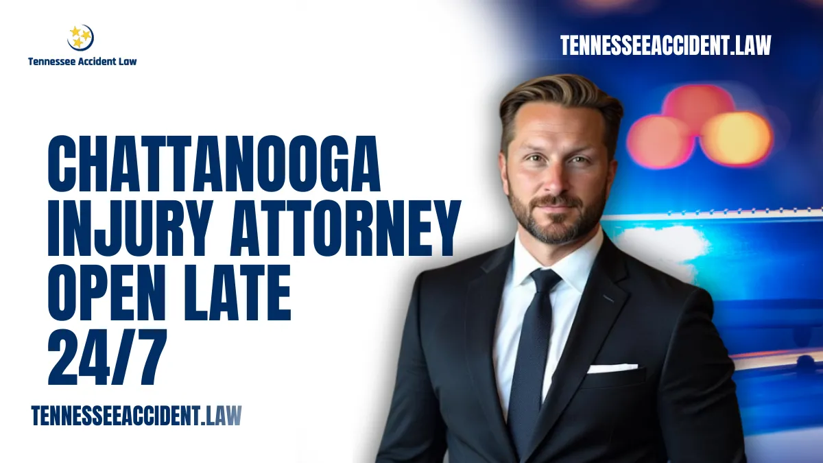 When you or your loved one suffers a serious injury, time is of the essence. Immediate access to expert legal guidance can make all the difference in the outcome of your case. At Tennessee Accident Law, our dedicated Chattanooga injury attorneys open late provide 24/7 availability to ensure you receive the support you need—exactly when you need it most. Whether it’s late at night, early morning, weekends, or holidays, we are always ready to fight for your rights.