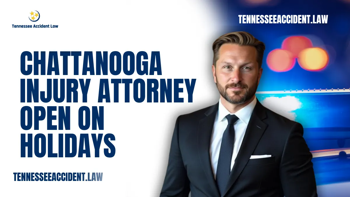 When a serious accident strikes, it doesn’t wait for a convenient time. Injuries don’t take holidays off — and neither do we. At Tennessee Accident Law, our team of legal professionals is proud to offer support when others are unavailable. If you're searching for a Chattanooga injury attorney open on holidays, you're in the right place. We deliver relentless representation during the most critical times, including weekends, evenings, and all major holidays.