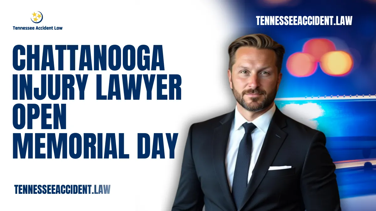 When you’ve been injured, waiting isn’t an option—especially on a holiday weekend. Tennessee Accident Law is proud to be the Chattanooga injury lawyer open Memorial Day, providing dedicated legal support when other firms are closed. Memorial Day weekend brings increased travel, more accidents, and greater risk. That’s why our team remains fully available 24/7 to ensure that injury victims get the immediate help they need.