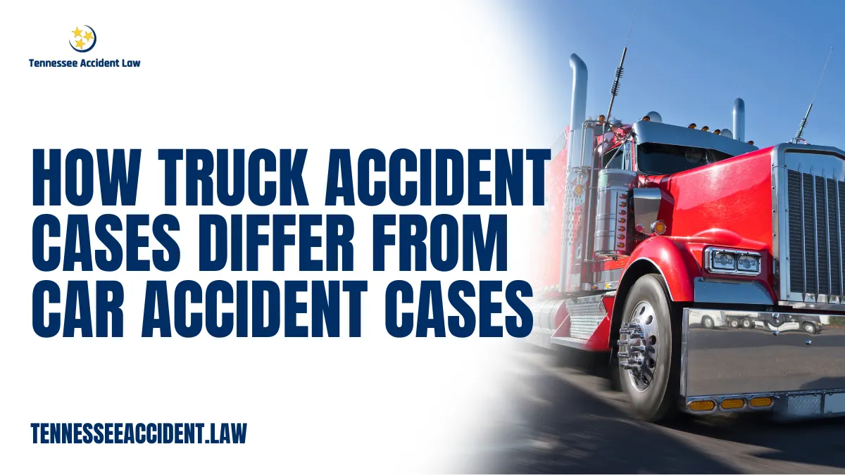 When someone suffers injuries in a motor vehicle collision, knowing the difference between truck accident vs car accident claims is essential. While both can result in serious injuries and legal disputes, the legal framework for each is vastly different. At Tennessee Accident Law, we represent victims who need trusted legal guidance to navigate these complicated cases and secure maximum compensation.