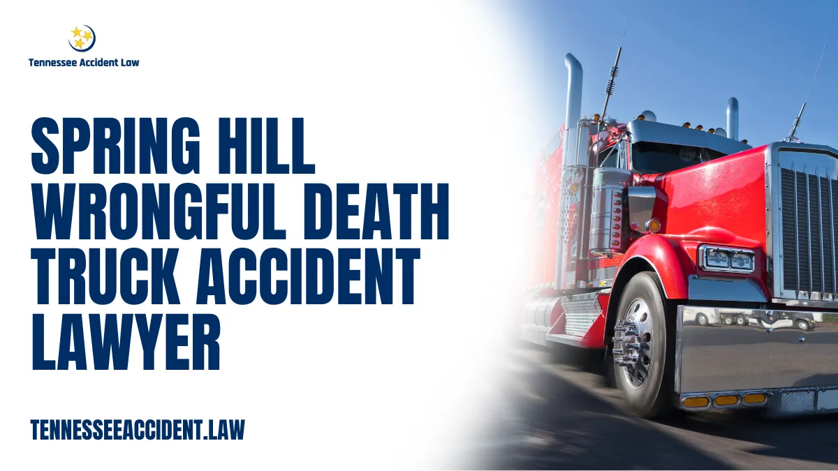 The sudden and tragic loss of a loved one in a truck accident leaves families overwhelmed with grief, questions, and uncertainty. At Tennessee Accident Law, we understand how devastating this time can be—and we’re here to provide strength, guidance, and aggressive legal representation. When facing the complex aftermath of a fatal truck crash, you need a Spring Hill wrongful death truck accident lawyer who will fight for justice and secure the compensation your family needs and deserves.