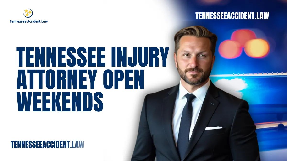 When you're dealing with the aftermath of a serious accident, every minute counts. Injuries don’t wait for business hours — and neither should justice. At Tennessee Accident Law, we understand that life doesn’t pause on weekends. That’s why we’re proud to offer Tennessee injury attorney open weekends services, ensuring you're never left waiting for the legal support you urgently need. Our commitment to weekend availability means victims of auto accidents, truck crashes, slip and falls, and other personal injury incidents can immediately access legal counsel — even on Saturdays and Sundays.
