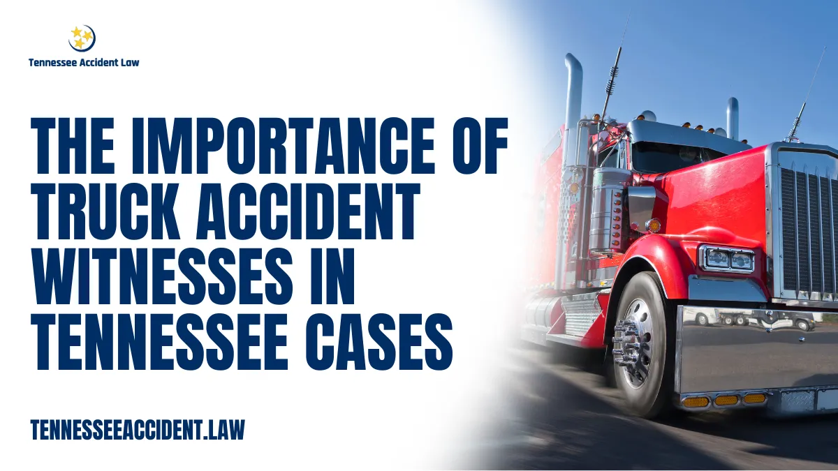 Truck accidents can cause devastating injuries and complex legal battles. One of the most powerful tools in building a strong truck accident case in Tennessee is reliable witness testimony. Witnesses can provide crucial evidence that supports your version of events and helps prove liability.